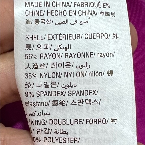 Bar III Pink Asymmetrical Sheath Dress V-Neck Cocktail Medium - Picture 7 of 8